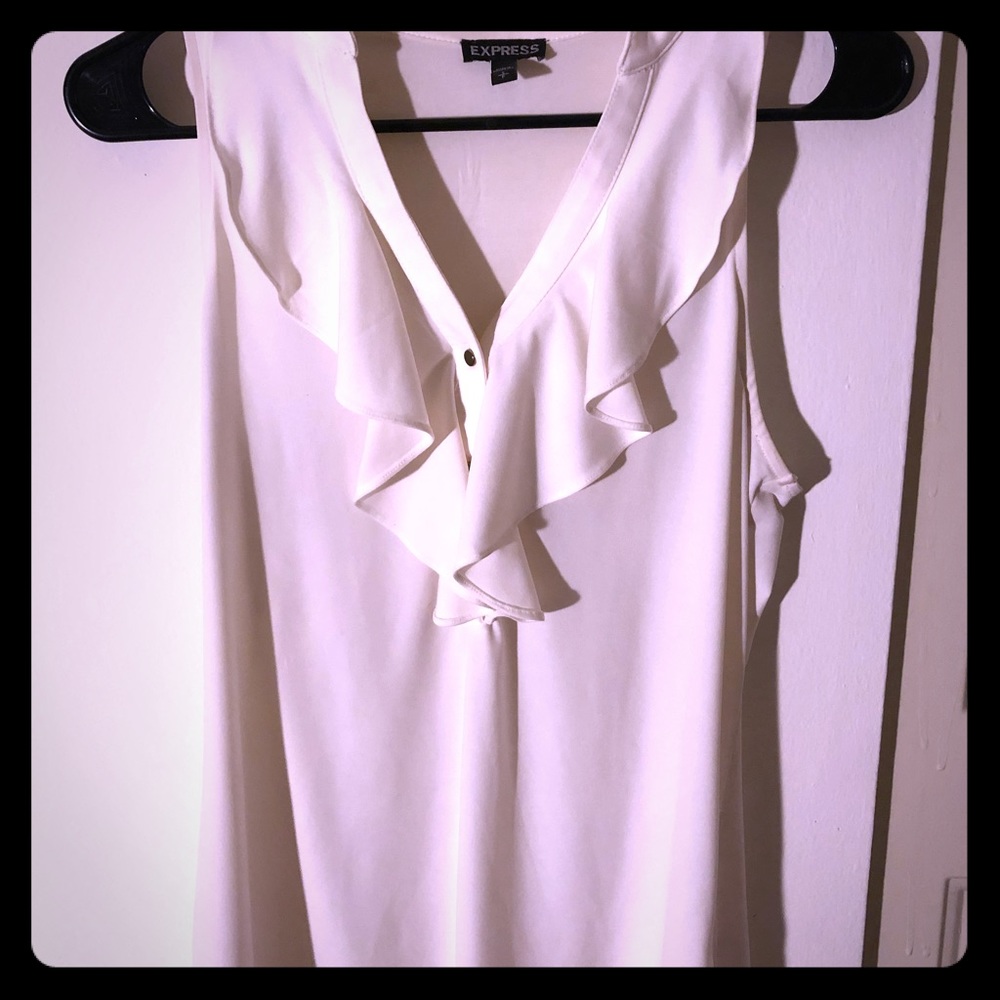 Express Cream colored dressy tank size small